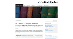 Desktop Screenshot of filatelija.biz